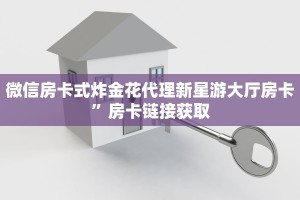 微信房卡式炸金花代理新星游大厅房卡”房卡链接获取
