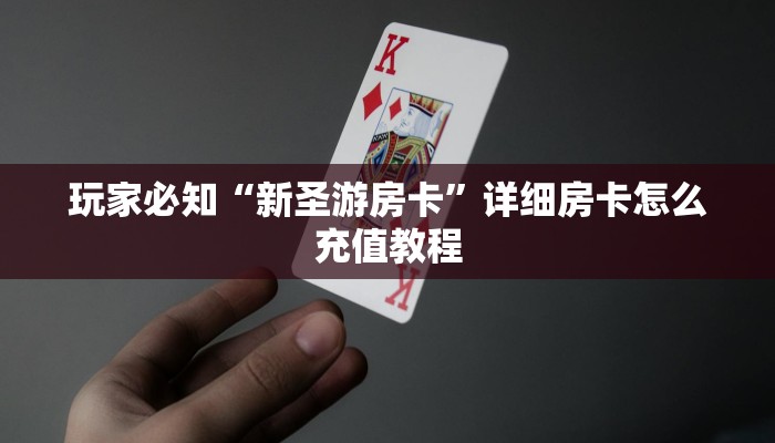 玩家必知“新圣游房卡”详细房卡怎么充值教程