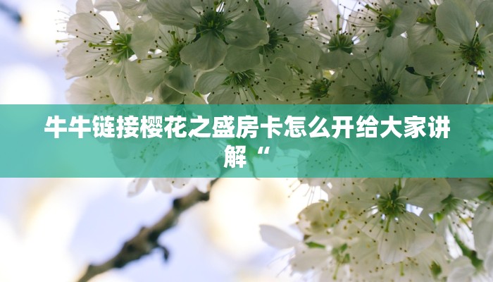 牛牛链接樱花之盛房卡怎么开给大家讲解“