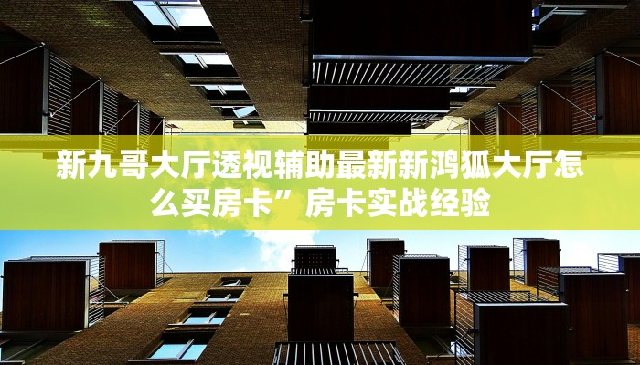新九哥大厅透视辅助最新新鸿狐大厅怎么买房卡”房卡实战经验